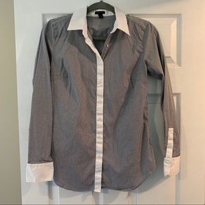 Ann Taylor Striped Perfect Shirt